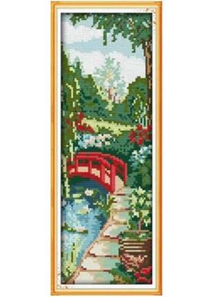 Набір для вишивання за нанесеною на канву схемою "four seasons (1) summer".aida 14ct printed , 15*35