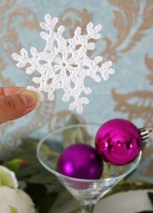 Набор украшений на елку из 5 штук "снежинки", рождественский декор4 фото