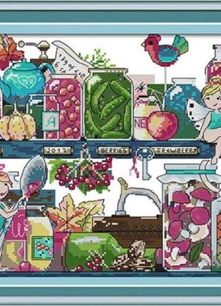 Набір для вишивання за нанесеною на канву схемою "storeroom".aida 14ct printed , 35*30 см