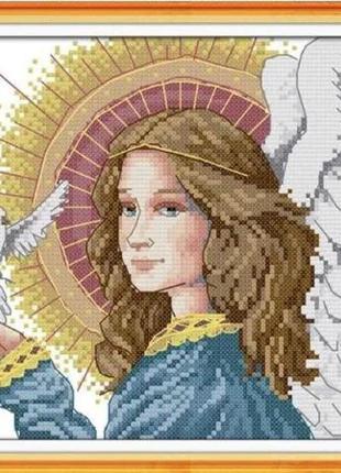Набір для вишивання за нанесеною на канву схемою "angels of peace ". aida 14ct printed, 29*21 см