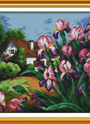 Набор для вышивания по нанесённой на канву схеме "tulip home". aida 14ct printed 37*29 см