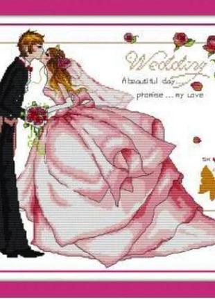 Набор для вышивания "the promise of love". aida 14ct, 45*37 см. без нанесения на канву схемы