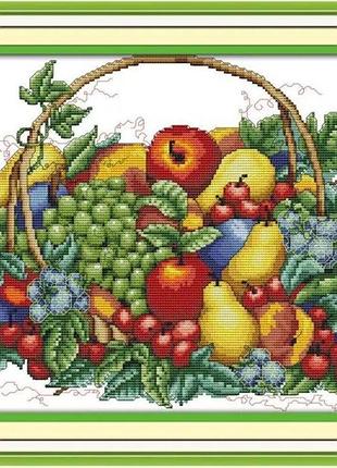 Набір для вишивання "fruit basket (6)".aida 14ct, 42*32 см. без нанесення на канву схеми.