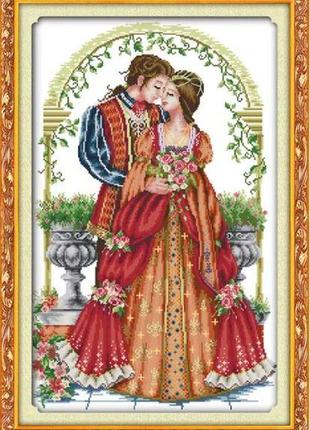 Набор для вышивания по нанесённой на канву схеме "forever love". aida 14ct printed, 42*62 см