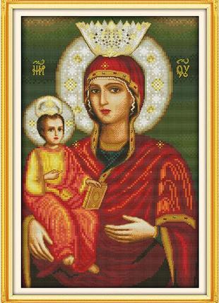 Набор для вышивания по нанесённой на канву схеме "madonna-and-child (16)". aida 14ct printed, 45*65 см