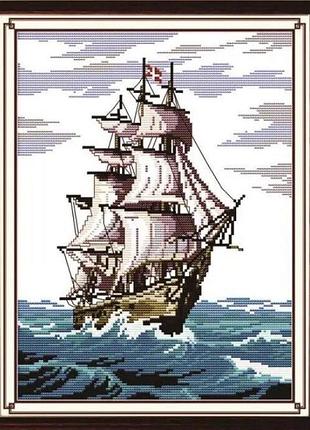Набір для вишивання за нанесеною на канву схемою "plain sailing 1". aida 14ct printed, 29*36 см