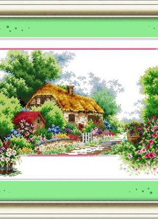 Набор для вышивания по нанесённой на канву схеме "spring's rhythm". aida 14ct printed 50*33 см