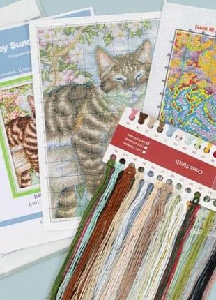 Набор для вышивания по нанесённой на канву схеме "kiss". aida 14ct printed, 34*29 см