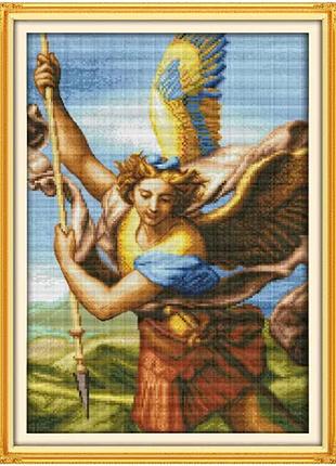 Набір для вишивання за нанесеною на канву схемою "battle angel". aida 14ct printed, 59*81 см