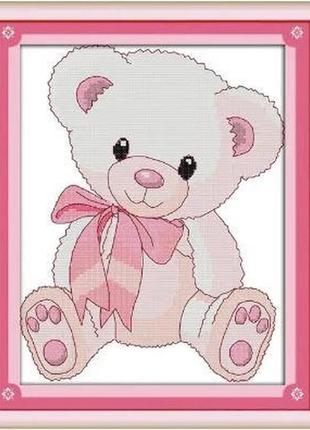 Набір для вишивання за нанесеною на канву схемою "little bear doll".aida 14ct printed , 26*31 см