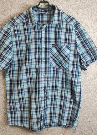 Мужская летняя трекинговая туристическая рубашка короткий рукав odlo, m