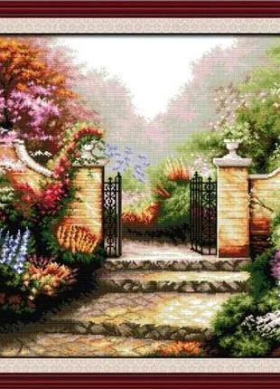 Набір для вишивання за нанесеною на канву схемою "garden 2". aida 14ct printed 67*52 см