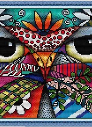 Набір для вишивання за нанесеною на канву схемою "eagle painting". aida 14ct printed 40*30 см