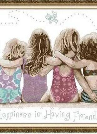 Набір для вишивання за нанесеною на канву схемою "four good friends". aida 14ct printed, 40*30 см