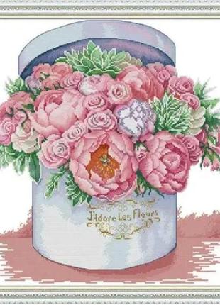Набір для вишивання за нанесеною на канву схемою "send you aromatic". aida 14ct printed, 47*46 см