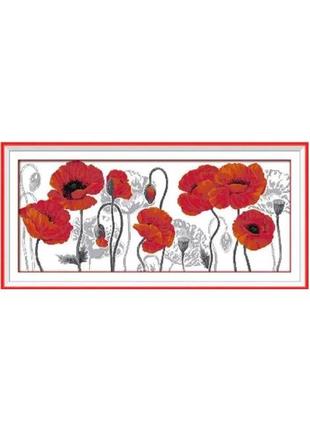 Набор для вышивания по нанесённой на канву схеме "beautiful flower" . aida 14ct printed, 76*35 см