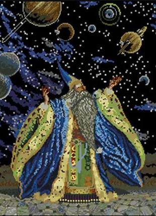 Набір для вишивання "wizard". aida 14ct , 46*56 см. без нанесення на канву схеми.