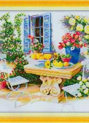 Набір для вишивання за нанесеною на канву схемою "leisure time". aida 14ct printed 49*41 см
