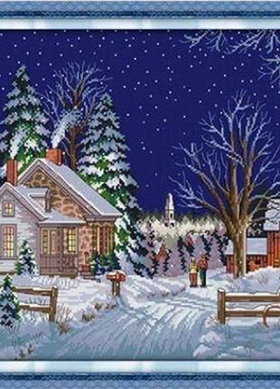 Набір для вишивання за нанесеною на канву схемою "country walks ".aida 14ct printed , 54*41 см