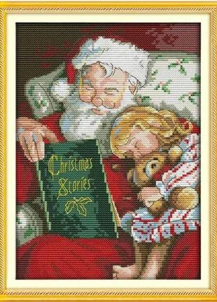 Набір для вишивання за нанесеною на канву схемою "christmas story ". aida 14ct printed, 21*30 см