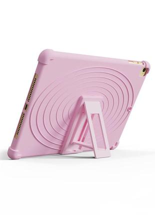 Чохол силіконовий apple ipad air 1, (9.7" екран) з підставкою, pink1 фото