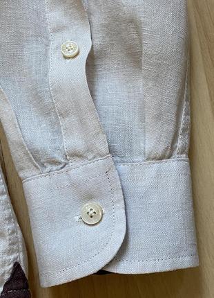 Льняная рубашка с воротником стойка markup италия