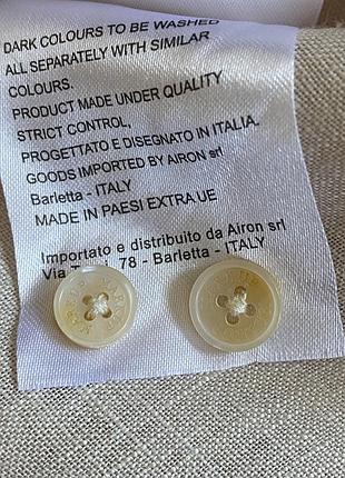 Льняная рубашка с воротником стойка markup италия