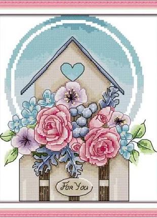 Набір для вишивання за нанесеною на канву схемою "give you".  aida 14ct printed, 23*28 см