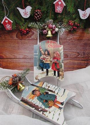 Новогодний декор,санки