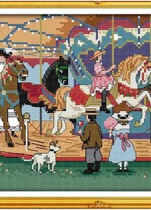 Набір для вишивання за нанесеною на канву схемою " swing 2 ". aida 14ct printed, 30*21 см