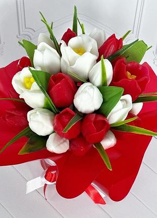 Букет тюльпанов из мыла