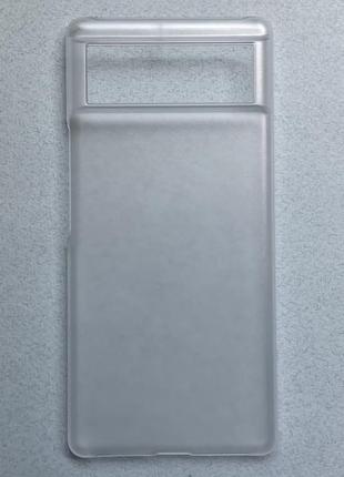 Google pixel 6 чехол (бампер) ударопрочный, полупрозрачный, матовый, пластиковый