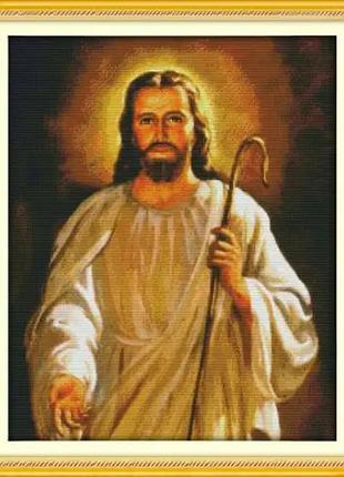 Набір для вишивання за нанесеною на канву схемою "jesus". aida 14ct printed 49*58 см