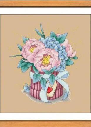 Набір для вишивання "warmth and flowers" .aida 14ct, 21*23 см. без нанесення на канву схеми.