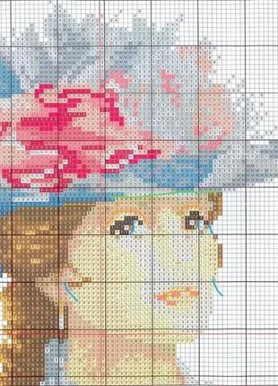 Набір для вишивання за нанесеною на канву схемою "elegant lady (2)" . aida 14ct printed, 22*33 см3 фото