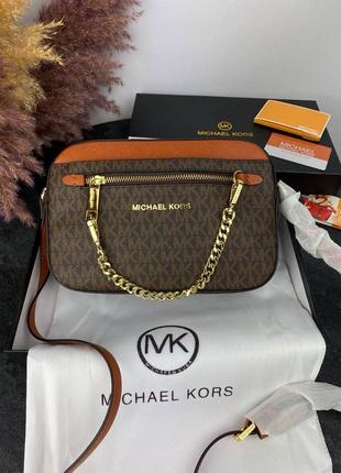 Кожаная сумка майкл корс michael kors jet set