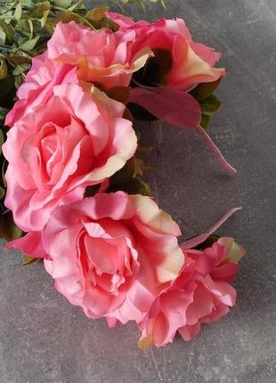 Объемный обруч с розами для фотосессии2 фото