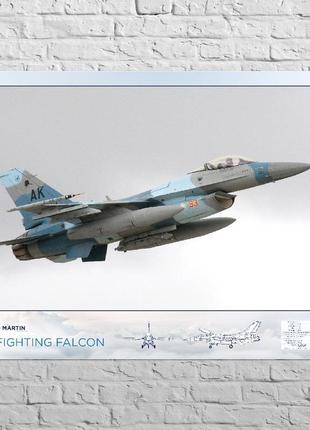 Плакат f-16, fighting falcon