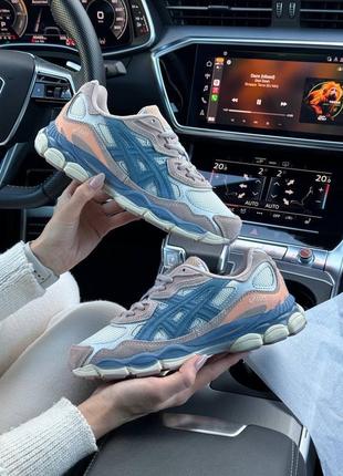 Жіночі кросівки в стилі asics gel-nyc асікс / демісезонні / весняні, літні, осінні / замша, сітка / чорні, білі, сірі, фіолетові, бежеві, блакитні