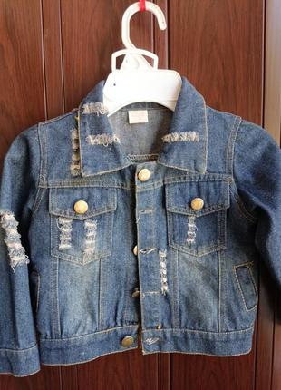 Стильная джинсовочка для девочки 2-4 года