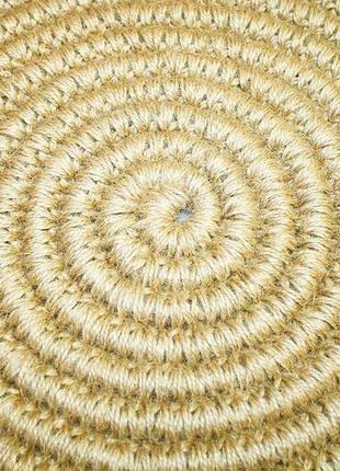 Еко килимок 49см, килимок з джуту, рогожа кругла4 фото