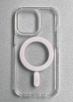 Apple iphone 13 pro чехол - бампер прозрачный противоударный clear silicone case magnetic
