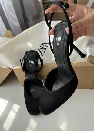Туфли на каблуке босоножки zara 35