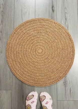 Килимок (60cм) з джуту круглий коврик