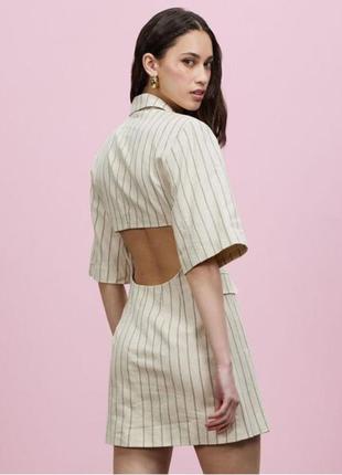 Брендова сукня піджак в смужку льон тренд сезону нова колекція від topshop