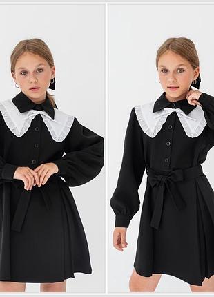 Платье для девочки школьное с воротником