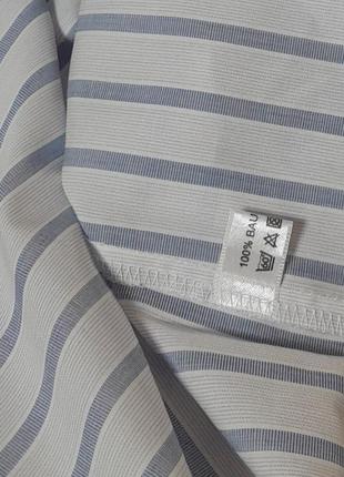 Шикарная белая рубашка в голубую полоску walbusch extraglatt с биркой, молниеносная отправка