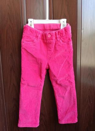 Теплі зимові штани вельветові для дівчинки 2-3 роки
