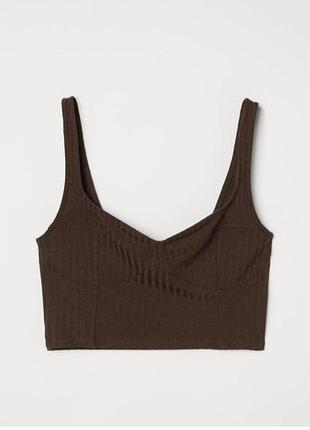 Базовый топ в рубчик h&m