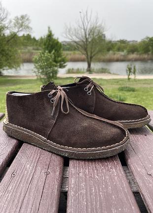 Оригинальные дезерты туфли мокасины clarks desert trek dark brown